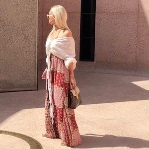 Quilt like maxi dress